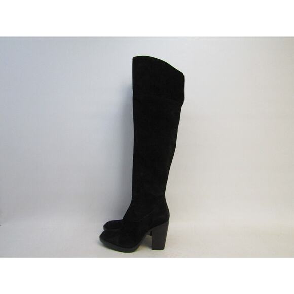 Musse and Cloud Womens Size 6 M Black Suede Leather Zip Over The Knee Boots - Picture 1 of 11